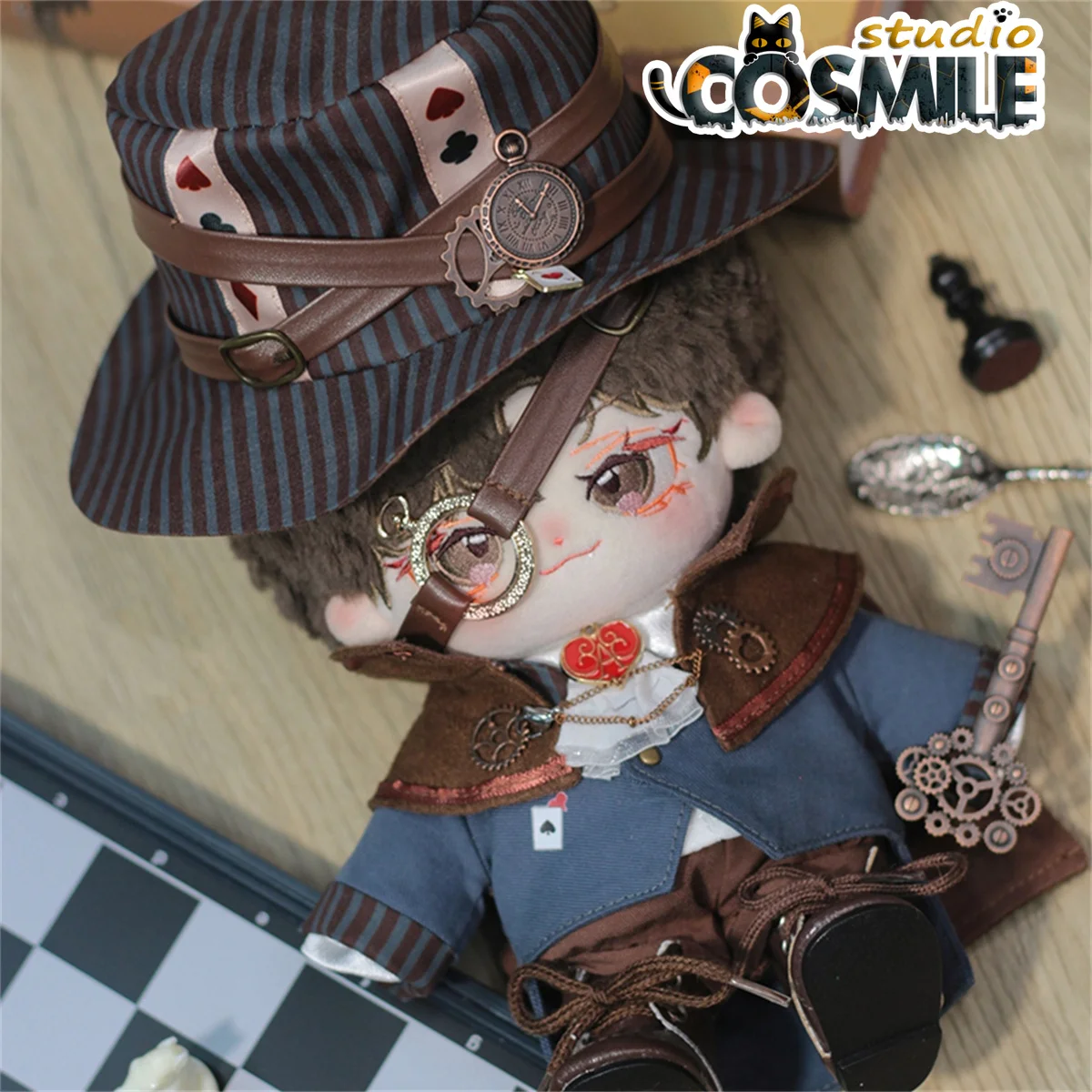 

No attributes Steampunk Punk Gear Gentleman Mr. Time Costume Stuffed Plushie Plush 20cm Doll Accessories Doll's Clothes KL Aug