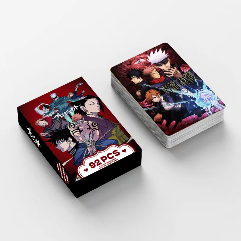 92 Pcs Cards Jujutsu Kaisen Double-Sided Cards, LOMO Cards, Anime Merchandise Box Set view 4