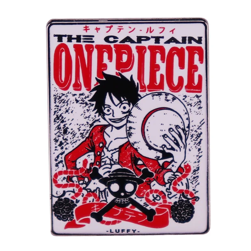 Japońskie Anime One Piece przypinki na klapę na plecak emalia Pin mężczyźni broszki damskie fajne teczki odznaki biżuteria akcesoria