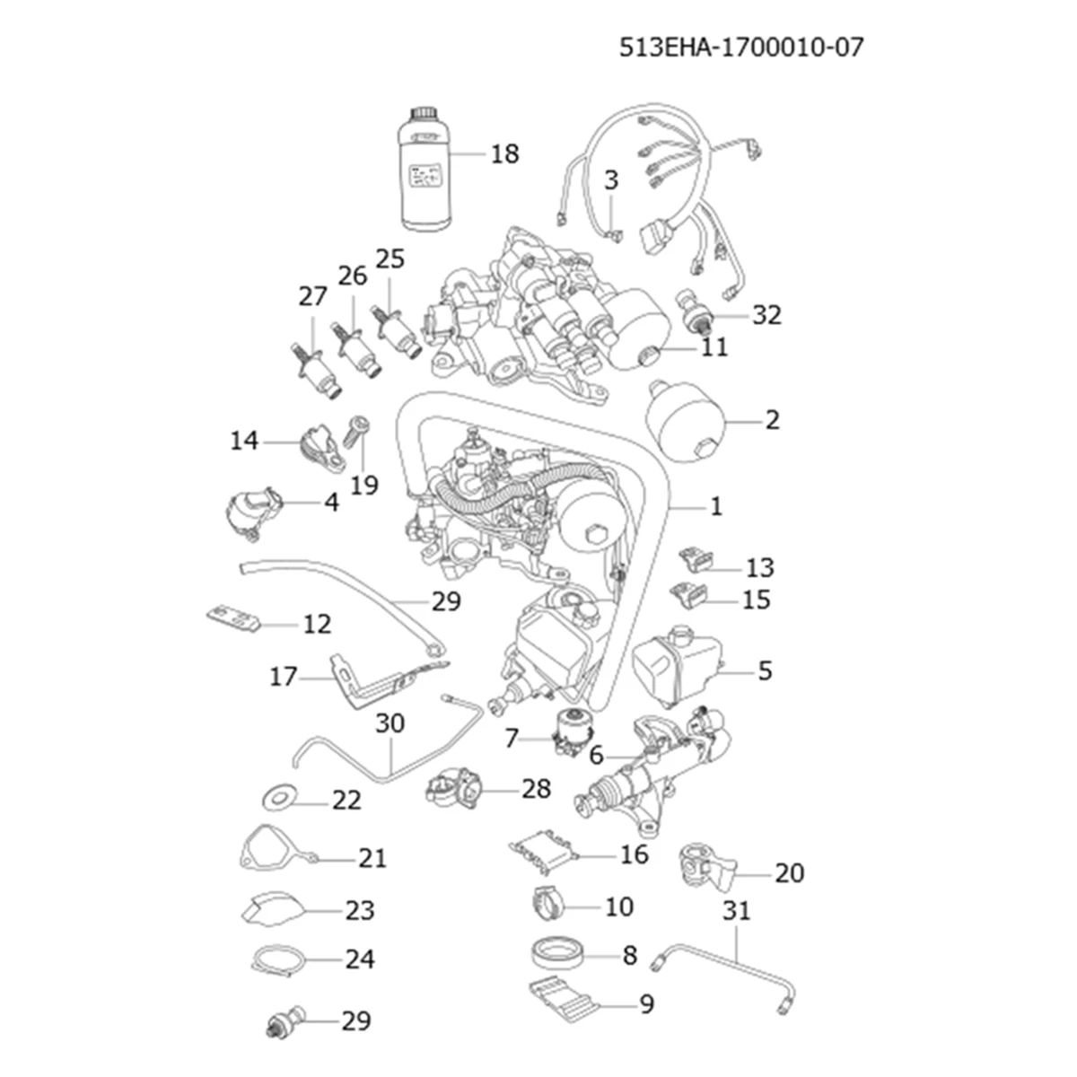 Accumulatore attuatore frizione per automobili per Chery QQ6 S12 S16 S18 S21 T11 Parti frizione 513EHA- 1707013