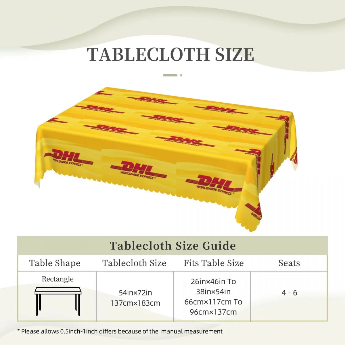 Global Express DHL Customized Rectangular Tablecloth Oilproof Table Cover for Festival Party Decorations Table Cloth