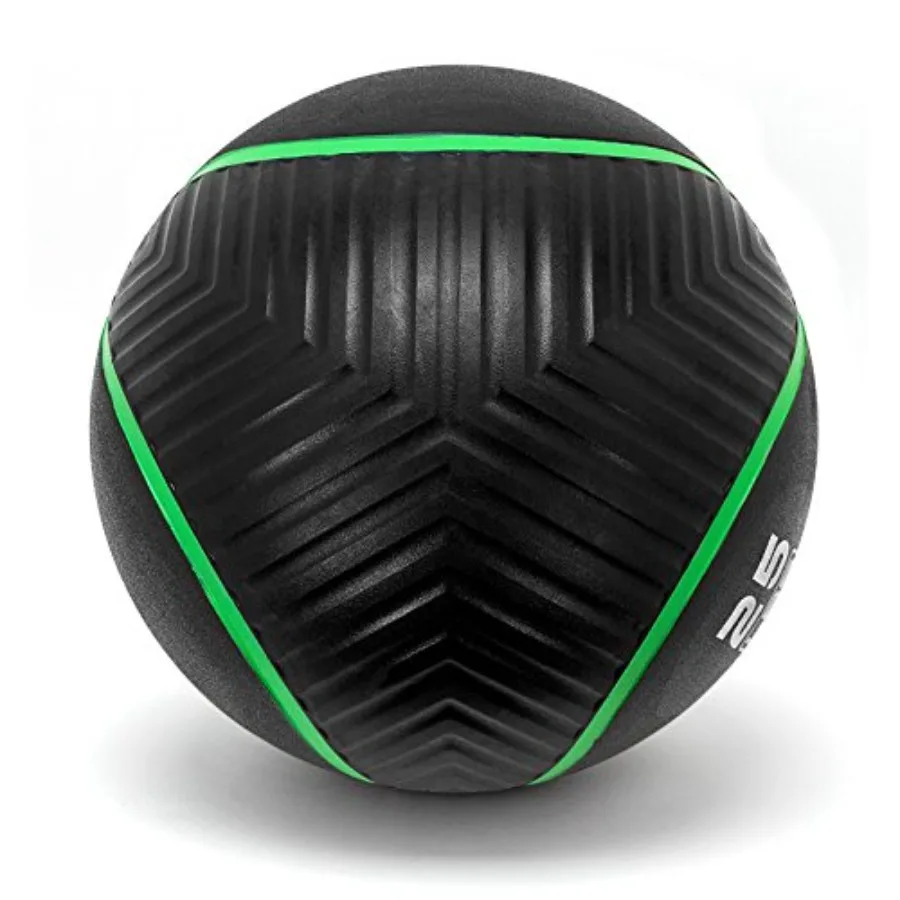 Indestructible Medicine Ball for Slamballs Wallballs and WODs Ultra Durable Rubber with Black Color and Reinforced Stitching