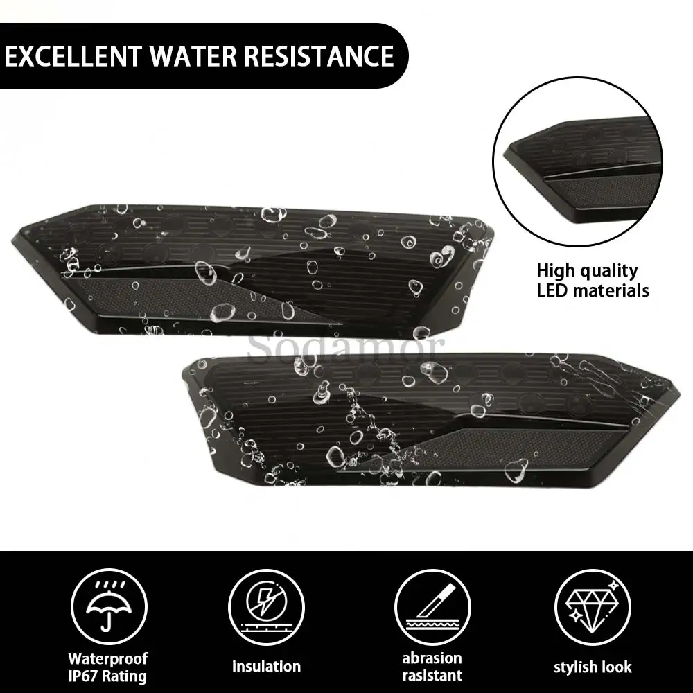 Car Accessories 12V LED Rear Tail Light Polycarbonate 1 Pair Fit For RZR XP 4 Turbo EPS Dynamix Edition 2018 # 2412341 2412342