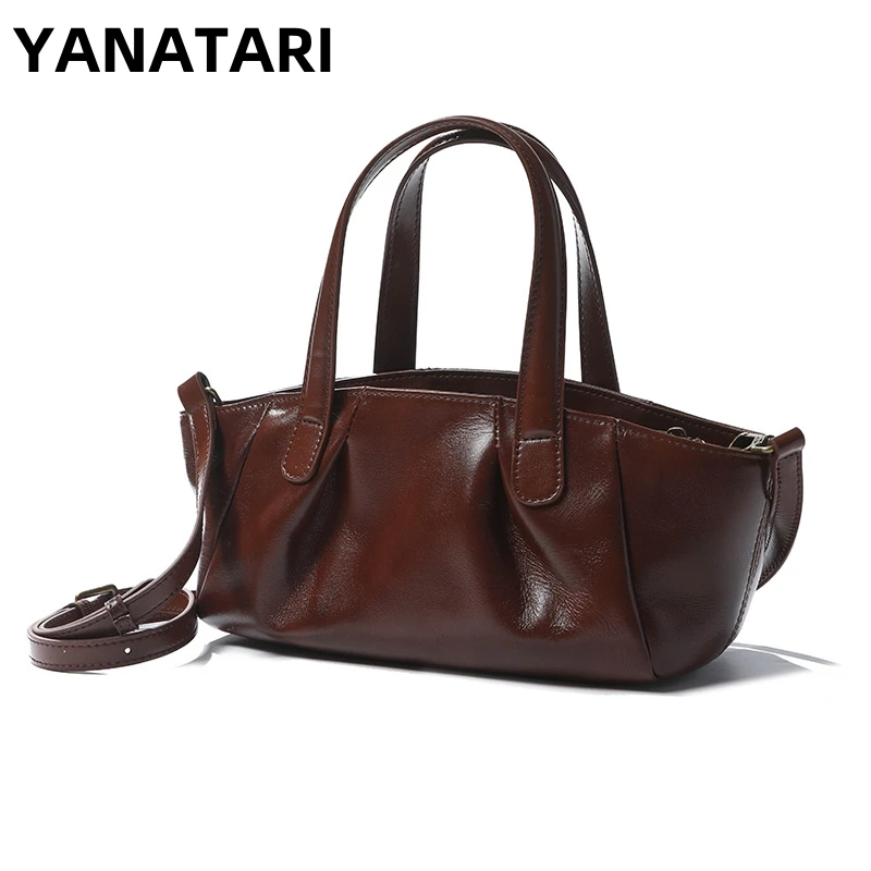 

YANATATI Luxury handbags female crossbody bags shoulder bag women bags new fashion 2025 genuine cowhide leather