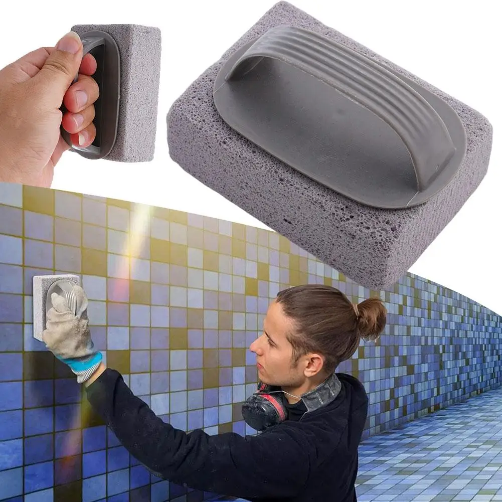 Handheld Pumice Stones Cleaning Brush Calcium Remover For Pool Tile Seat Toilet Limescale Rust Stain Dirt Removal Brush B0Y8