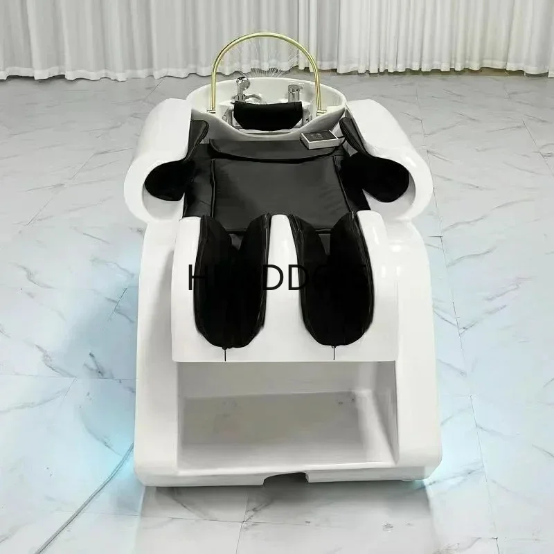 Luxury Pedicure Chair with Massage for Salon and Home Use – Foot Spa Chair with Shampoo Bowl and Water Washing Feature