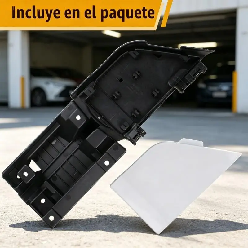 CK4Z5427936A Filler Door Assembly, 3-Piece Direct Replacement with Black and White Pieces and Molded Mounting Bracket H8WE