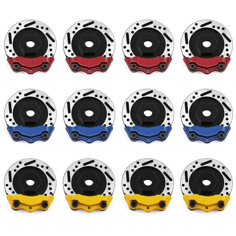 

4PCS 12mm Metal Wheel Hex Hub Adapter with Brake Disc for Tamiya TT02 TT-02 1/10 Scale RC Racing Car Accessories