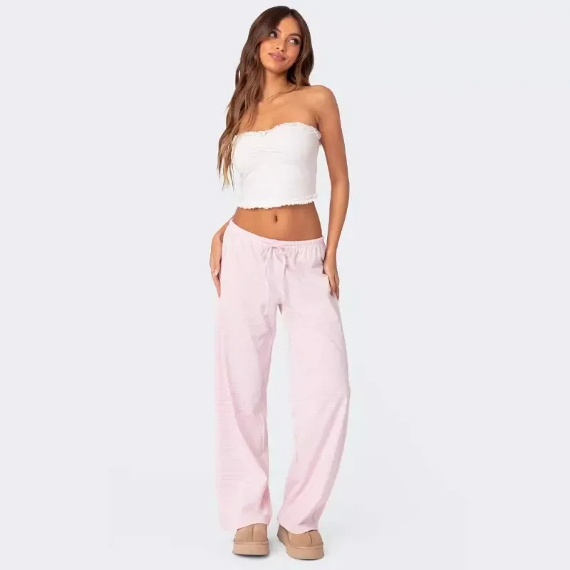 

Women 2025 New Arrival Stylish Comfortable Milk Silk Brushed Home Leisure Pants
