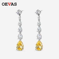 Женские серьги-подвески из серебра 100% пробы, 9 х13 мм