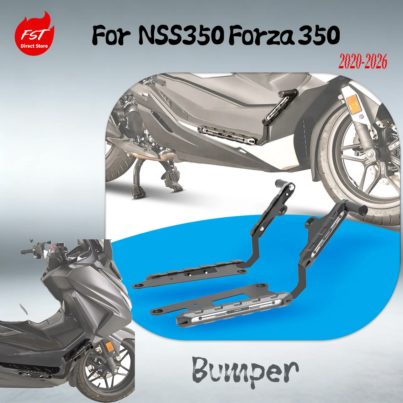 Crash Bars & Sliders For Honda NSS350 Forza 350 (2020-2026), Engine Guard Bumper Protector Frame Sliders