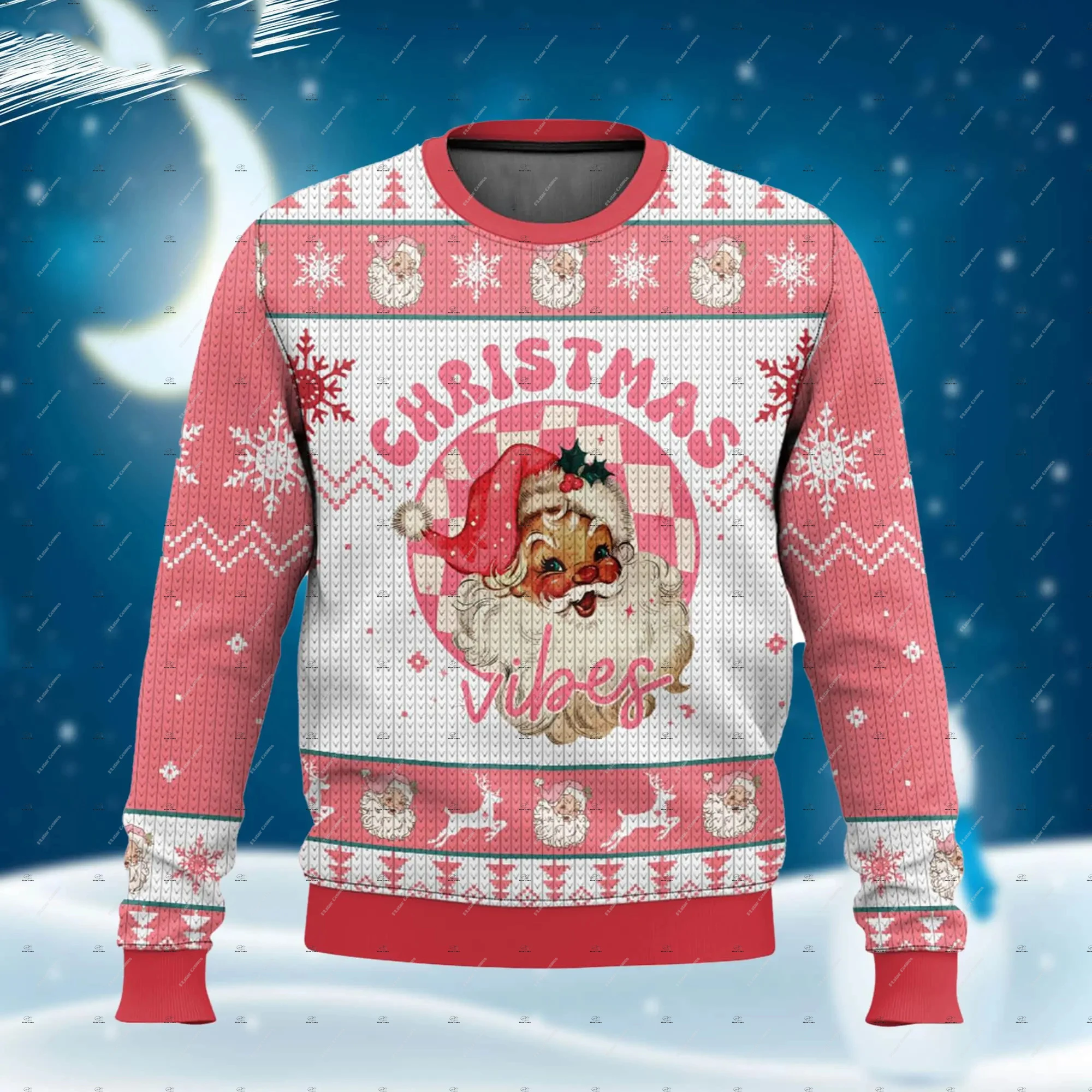 

Christmas Cosplay Santa Claus Pet Anime Cartoon Retro Vintage Winter Ugly Sweater 3DPrint Harajuku Pullover Funny Long Sleeves 0