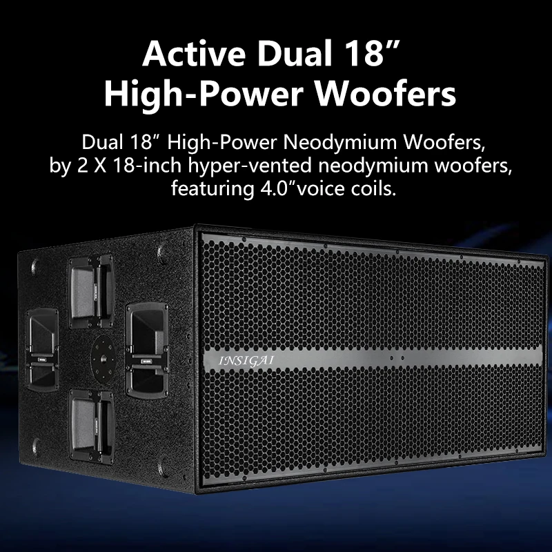 SUB 9006 2X18 Active HIGH POWER SUBWOOFER RDNet Control Professional Equipos De Sonido Bass Dual 18 Inch Subwoofer Speakers