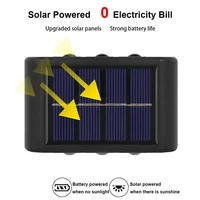 Solar Outdoor Wall Light 12 LED Waterproof Garden Light Courtyard Balustrade Decorative Atmosphere Lamp Down Luminous Solar Lamp 3