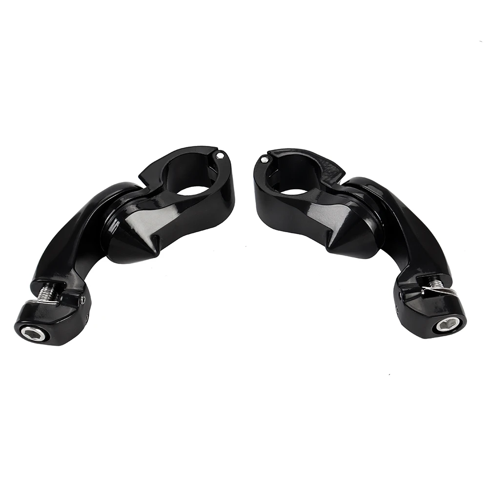 Motorcycle 1.25\'\' 32mm Highway Bar Footrest Footpeg Pedal Bracket Clamp Mount For Harley Touring Sportster XL 72 Dyna Softail