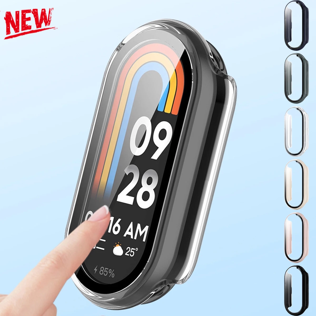 Hülle + Glas für Xiaomi Mi Band 10, Zubehör, Hülle + Film, vollständige Abdeckung, Schutzhülle, Miband 10, Displayschutzfolie, Stoßstange