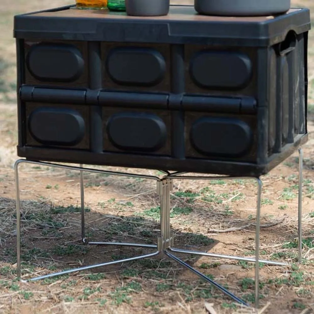 Anti-slip Folding Cooler Stand Strong Load-bearing Easily Assemble Foldable Luggage Rack Precision Steel Stable