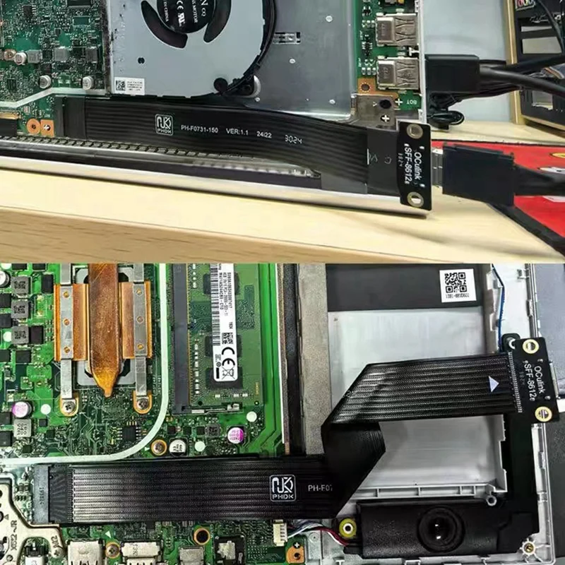 PHDK M.2 Nvme To OculinkสายSFF-8611 SFF-8612 หญิงอะแดปเตอร์แล็ปท็อปกราฟิกการ์ดสาย