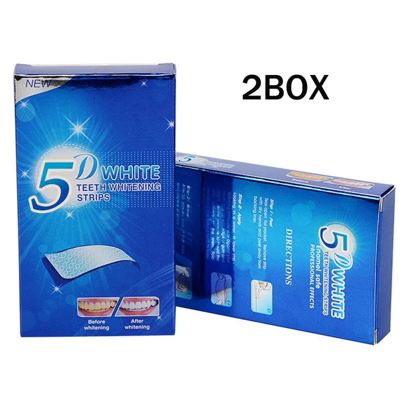 5D Whitening Tanden Stickers 7/14 Pairs Gel Whitening Strips Vlekken Verwijderen Mondhygiëne Zorg Strip Tandheelkundige Bleken Gereedschap Tanden