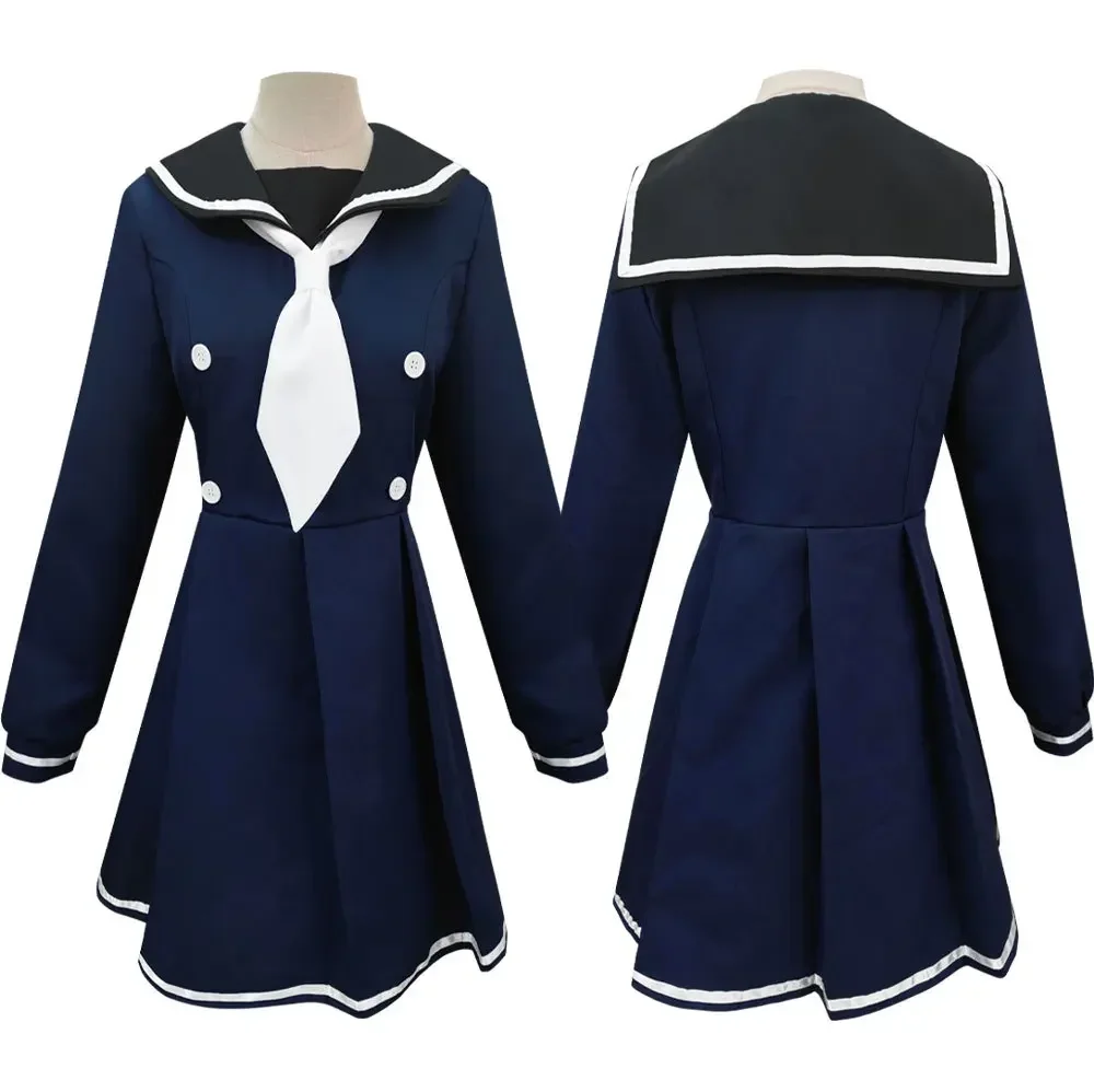 Anime ZOMBIE LAND SAGA Konno Junko JK School Uniform Sailor Suit Dress Outfit Anime Cosplay Costumes