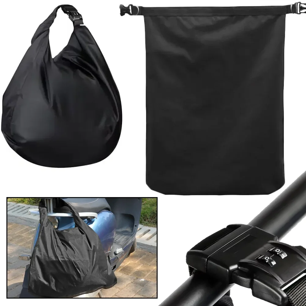

Motorcycle Helmet Bag 2025 New Arrival Black Waterproof Portable Anti-theft Travel Hanging Storage Bags Motorbike Accessories