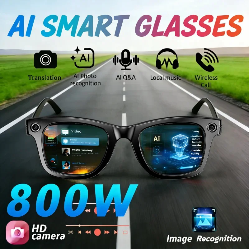 AI smart glasses AI photo recognition AI intelligent translation HD 8 million camera wireless call WiFi transfer to mobile phone