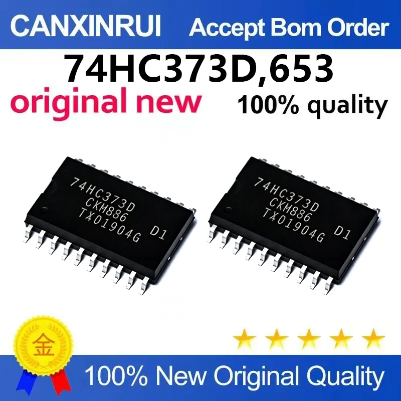 (5pcs-100pcs)Brand new original 74HC373D, 653 SOIC-20 tri state output eight channel D-type transparent latch
