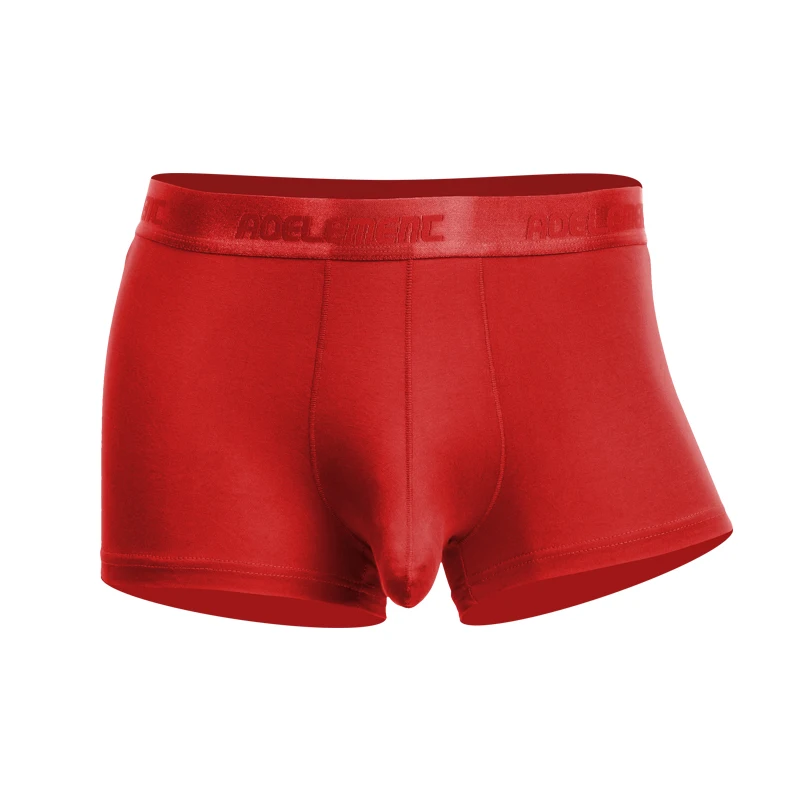 3PCS Men's  Separated Pouch Boxer Briefs, Scrotum Support Design, Ice Silk Feeling, Thin Breathable Summer Male Underwear, Trend