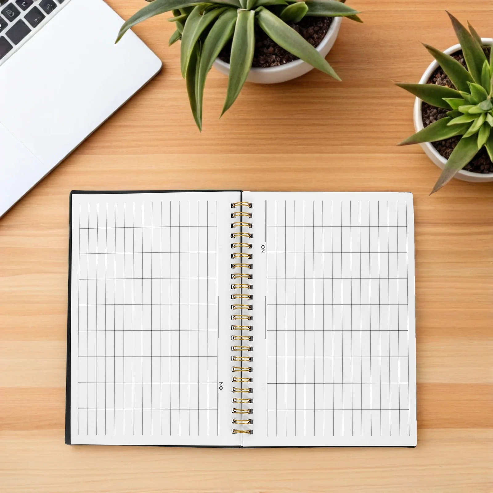 2pcs Horizontal Ruled Ledger Book Sturdy Twin-Wire Binding Budget Notebook Planner For Small Business Home Expense Tracking