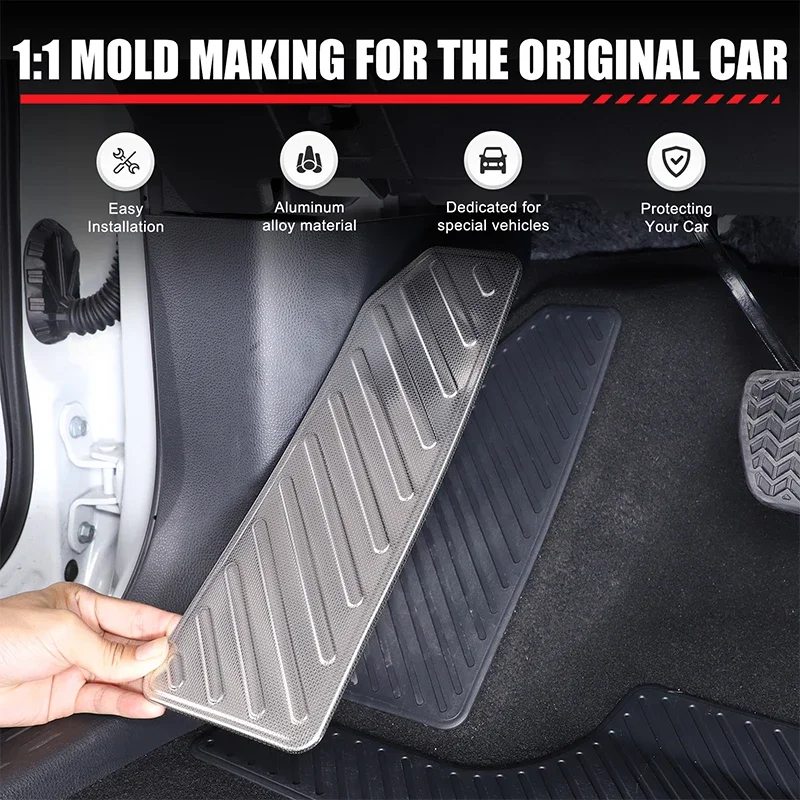 

For Toyota Land Cruiser Prado 250 LC250 2024-2025 Car Anti-Slip Footrest Foot Pedal Cover Interior Car Accessories