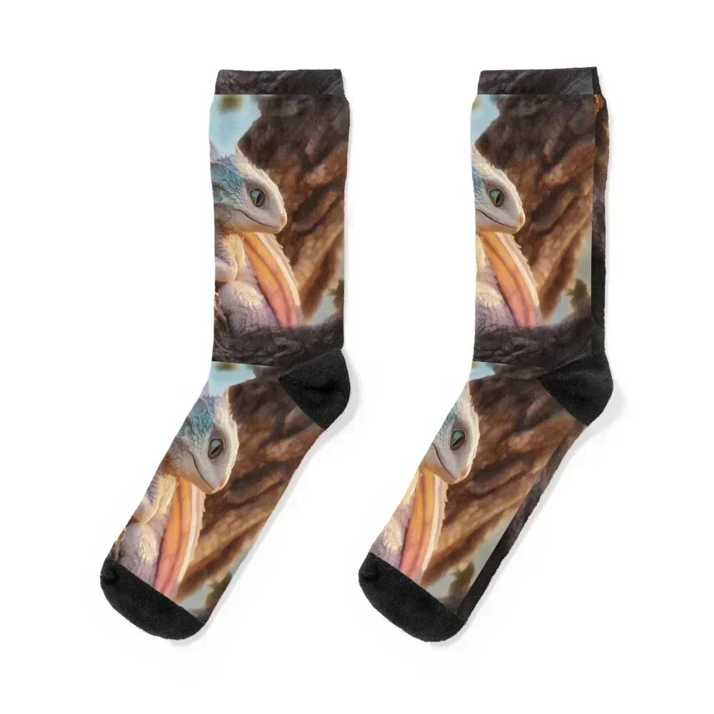 

Dragon's Prism: An Iridescent Wonder Socks gifts Stockings Rugby hiking Socks Men's Women's