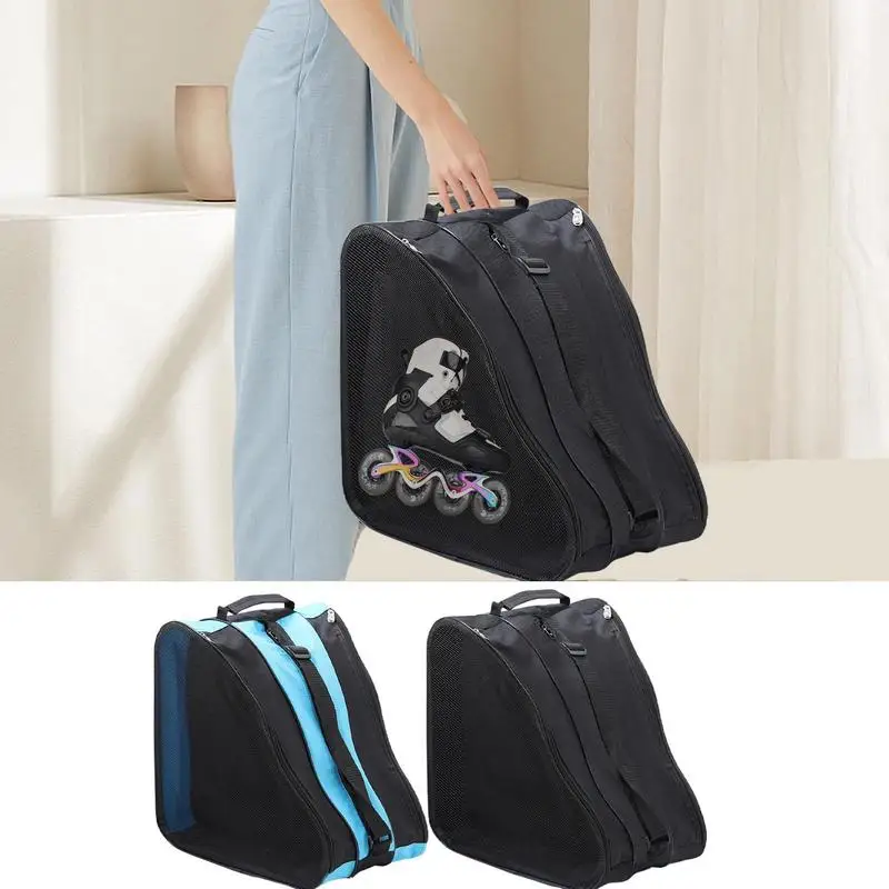 Roller Skate Storage Bag Large Capacity Waterproof Roller Skate Bag Thickened Ice Skate Bag Portable Roller Skate Bag For