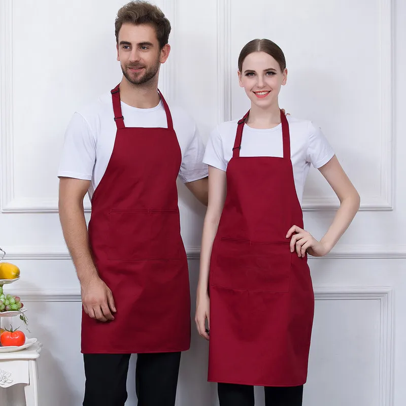 Korean-Style Fashion Neck-Hanging Work Apron for Supermarket Kitchen Restaurant Advertising BBQ Baking Waistcoat Design clothes