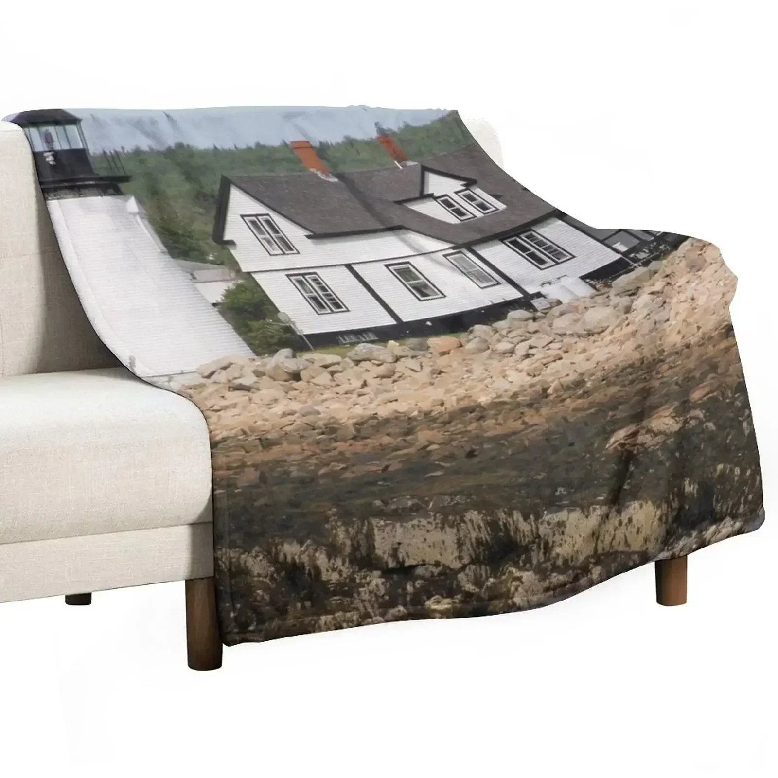 Prospect Harbor Lighthouse Throw Blanket Hair heavy to sleep Summer Beddings Luxury Heavy Blankets For Bed Blankets