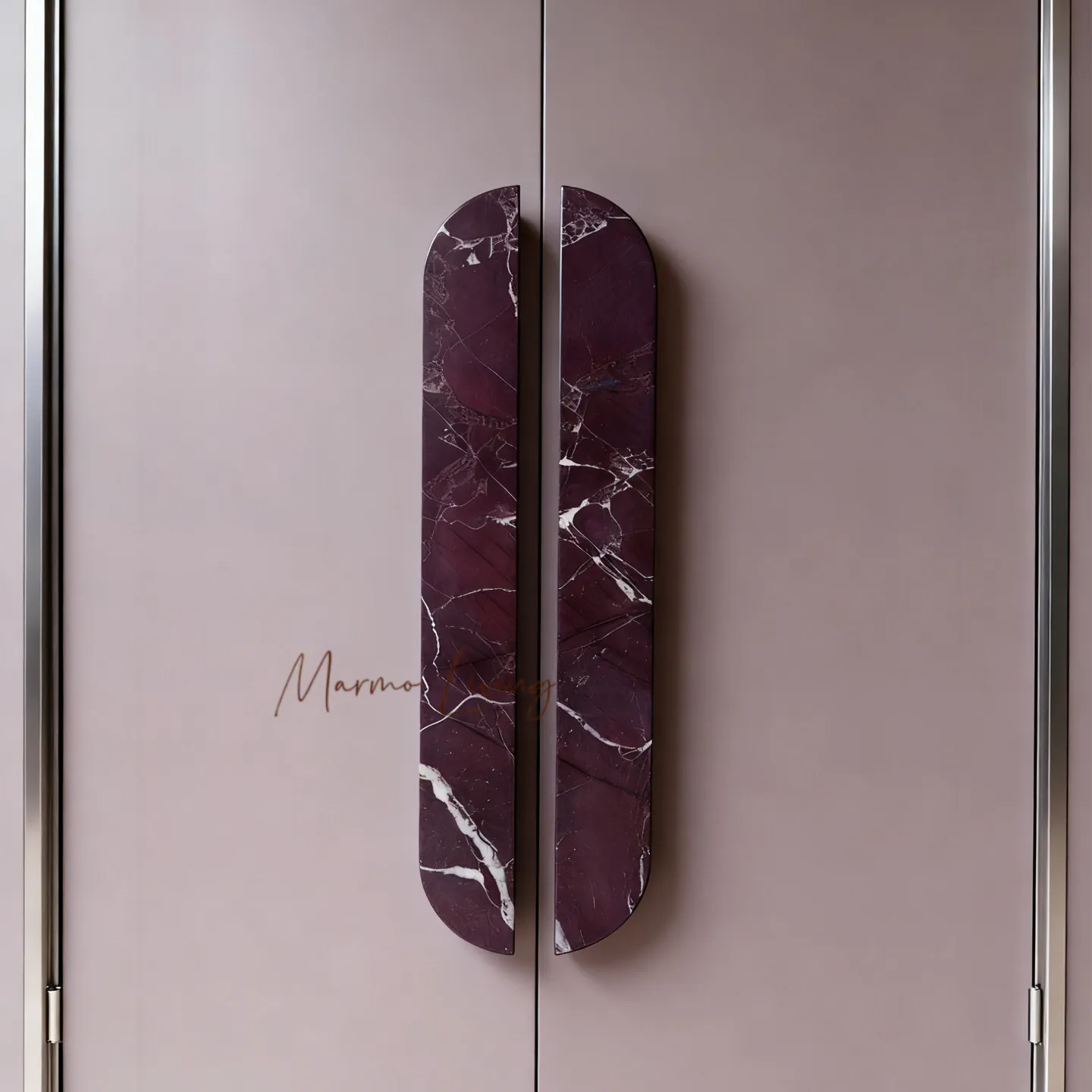

Luxury Natural Violet Rosso Red Marble Glass Door Handle for Drawer Cabinet Wardrobe