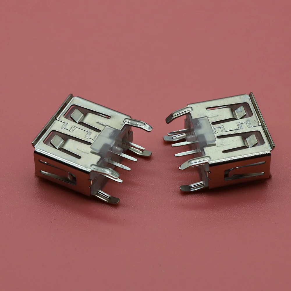 

1-10PCS NEW A Type Flat Angle 180 Degree Female USB PCB Connector Socket USB Jack Plug