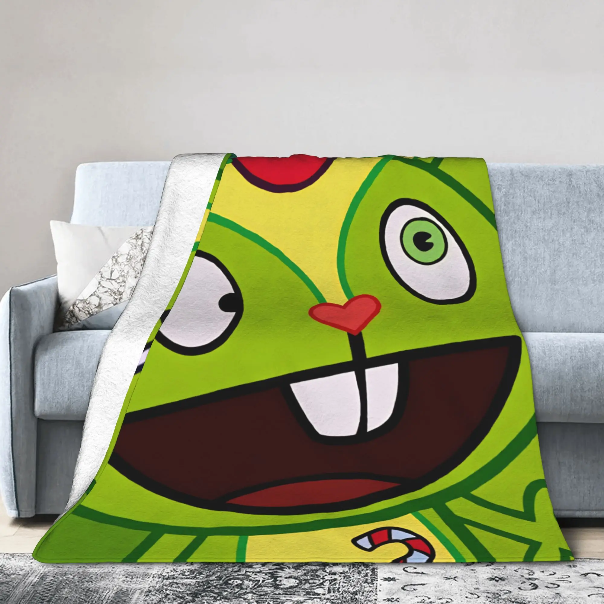 Cartoon H-Happy Tree F-Friends Plush Blanket Children  Flannel Throw Blanket For Bedroom Super Warm Design Quality