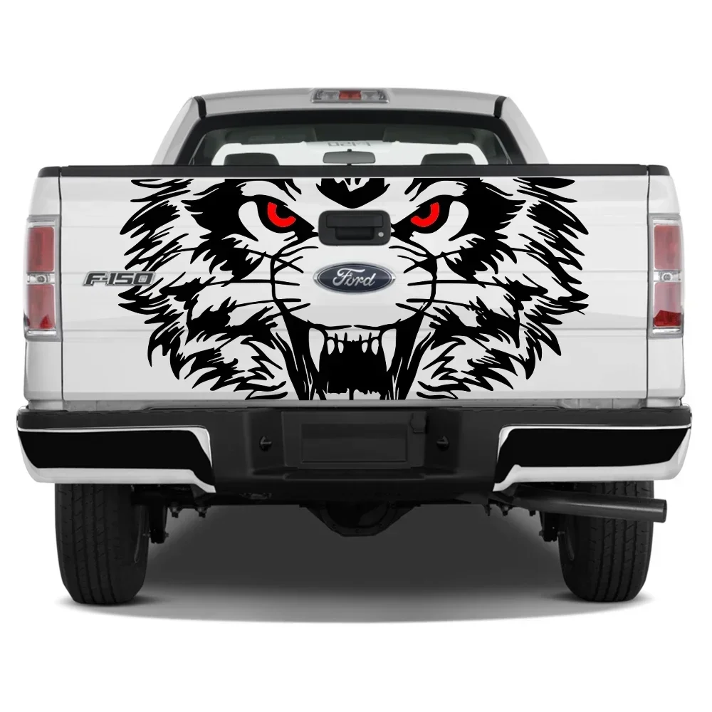 Pickup Tailgate Stickers Tiger Graphics For Ford F150 Ranger Toyota Hilux Chevrolet Silverado Dodge Ram Isuzu Dmax Car Decals