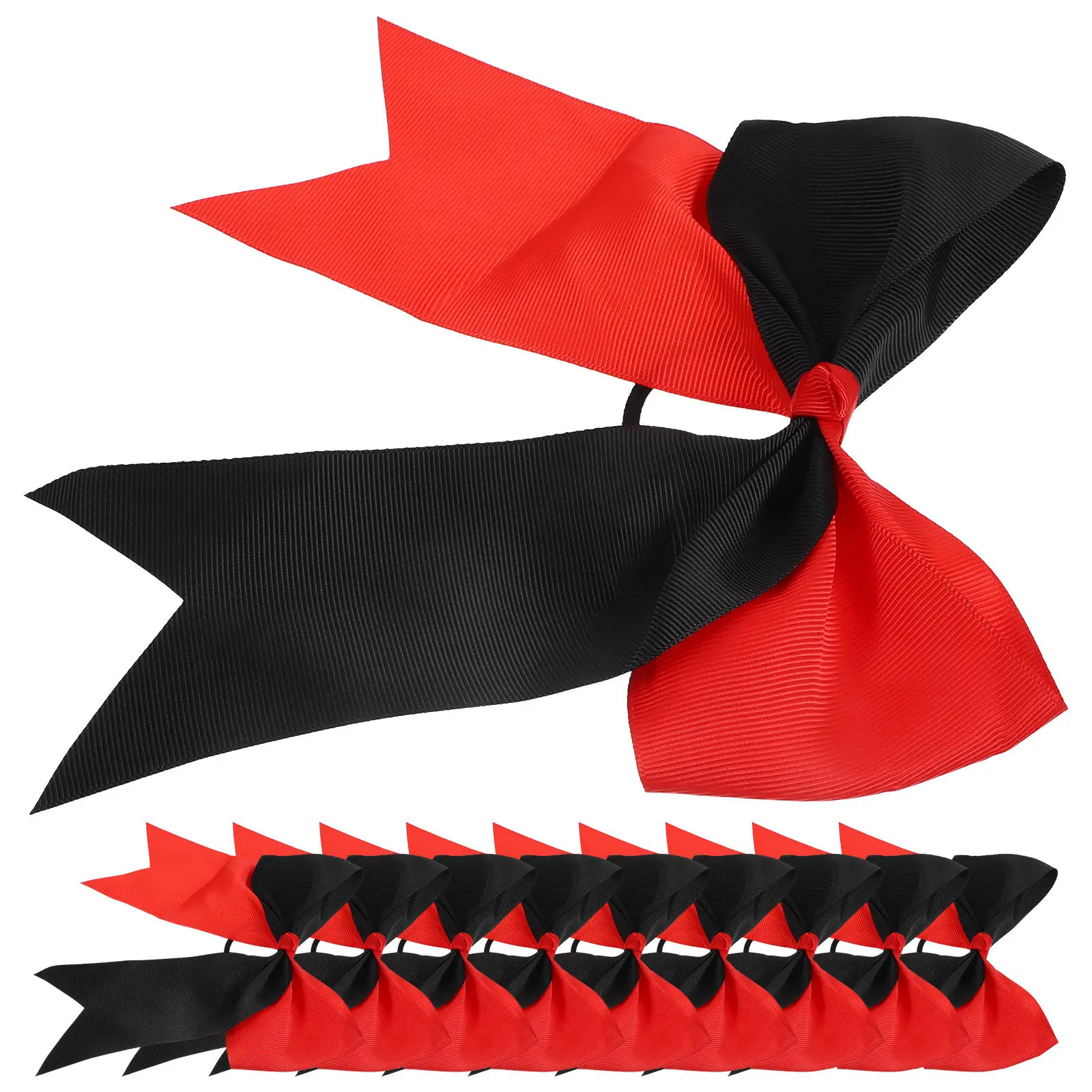 

10Pcs Large Bow Knot Hair Ties for Women Girls Elastic Ponytail Holders Stretchy Scrunchies for Thick Medium Long Hair Daily