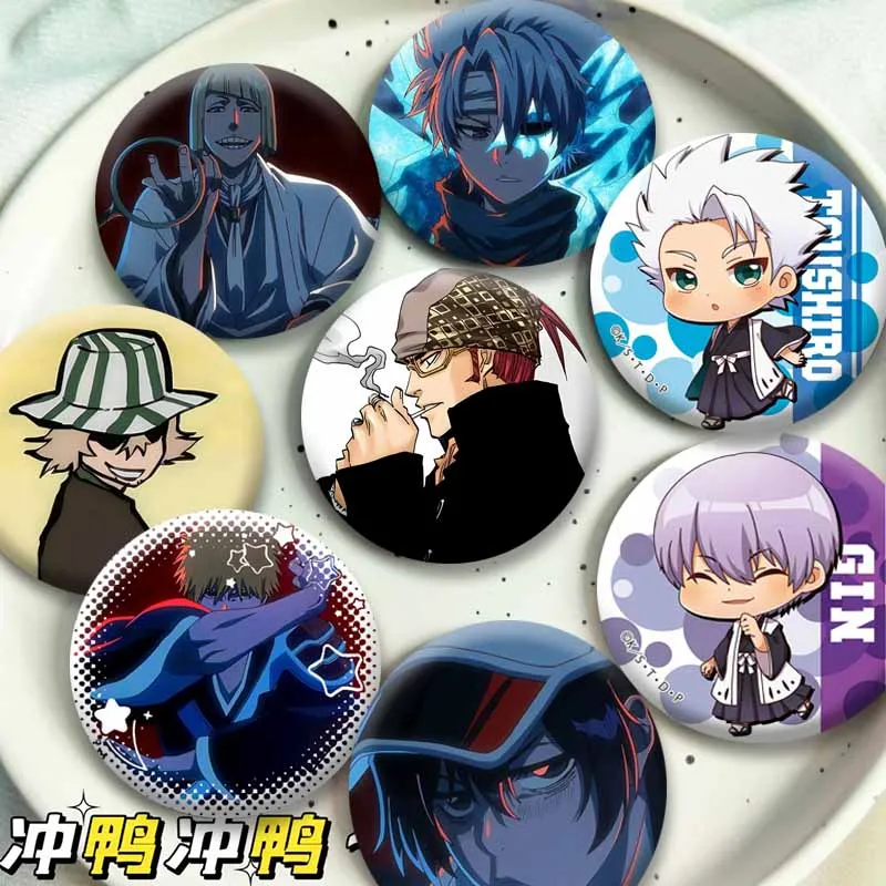 Ichigo Kurosaki Rukia Kisuke Ulquiorra Cartoon Badge Anime Bleach Soft Button Pins Bag Shoes Decor Ornaments Jewelry Brooch Gift
