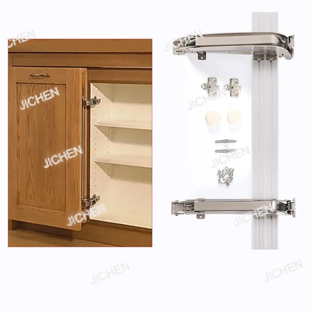 

HS Система кухонного шкафа, дверная боковая петля, складная бесшумная направляющая для шкафа, боковая распашная дверная петля, мебельная фурнитура
