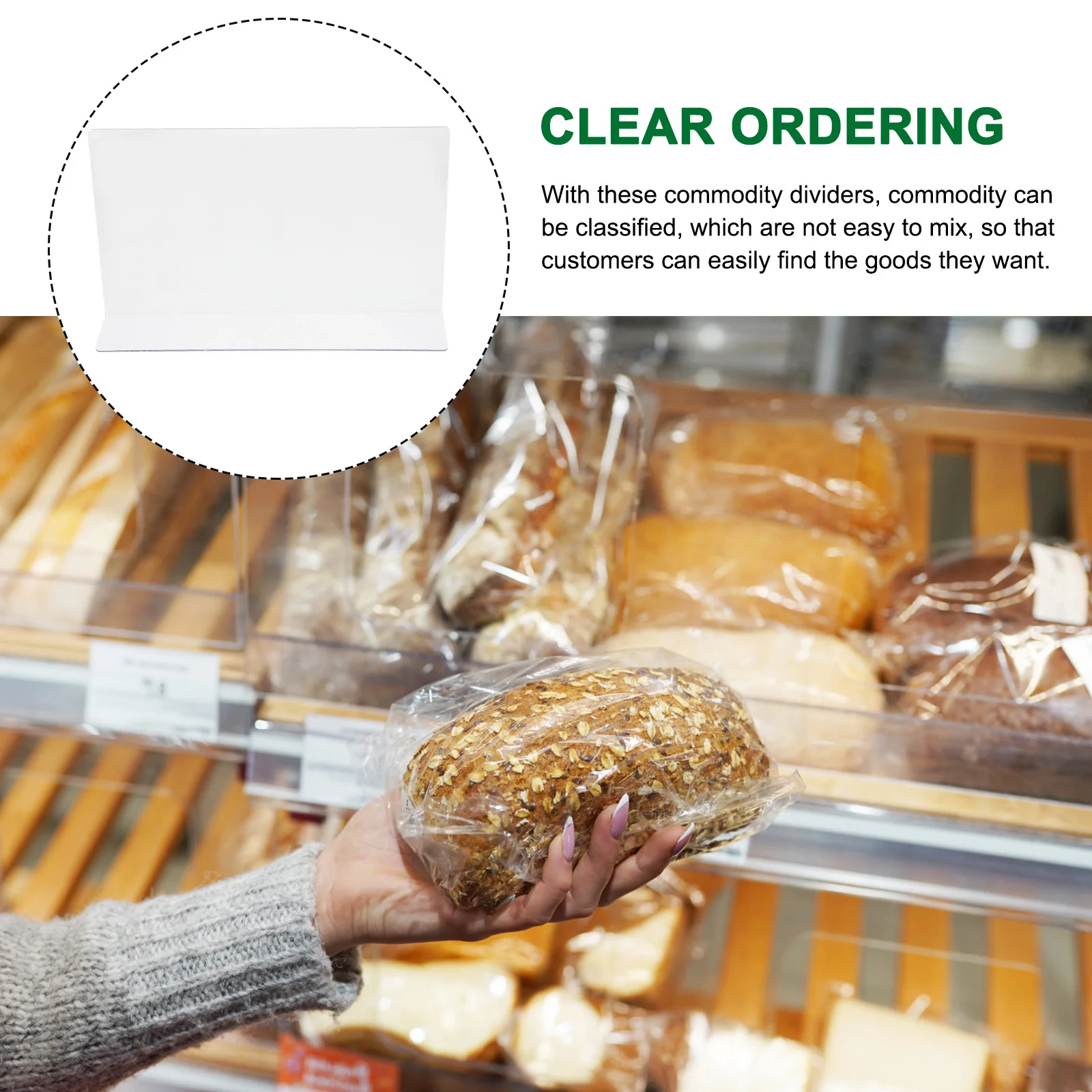 

10pcs Plastic Shelf Divider Pvc Side Splitter For Supermarket Organization Rack Commodity Clapboards Store Goods Separator