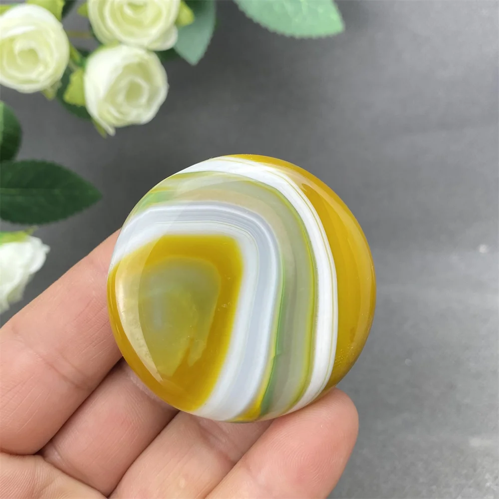 

Natural Silk Agate Sardonyx Healing Crystals Small Palm Stones Playthings for Mind Body Spirit Wellness Jewelry