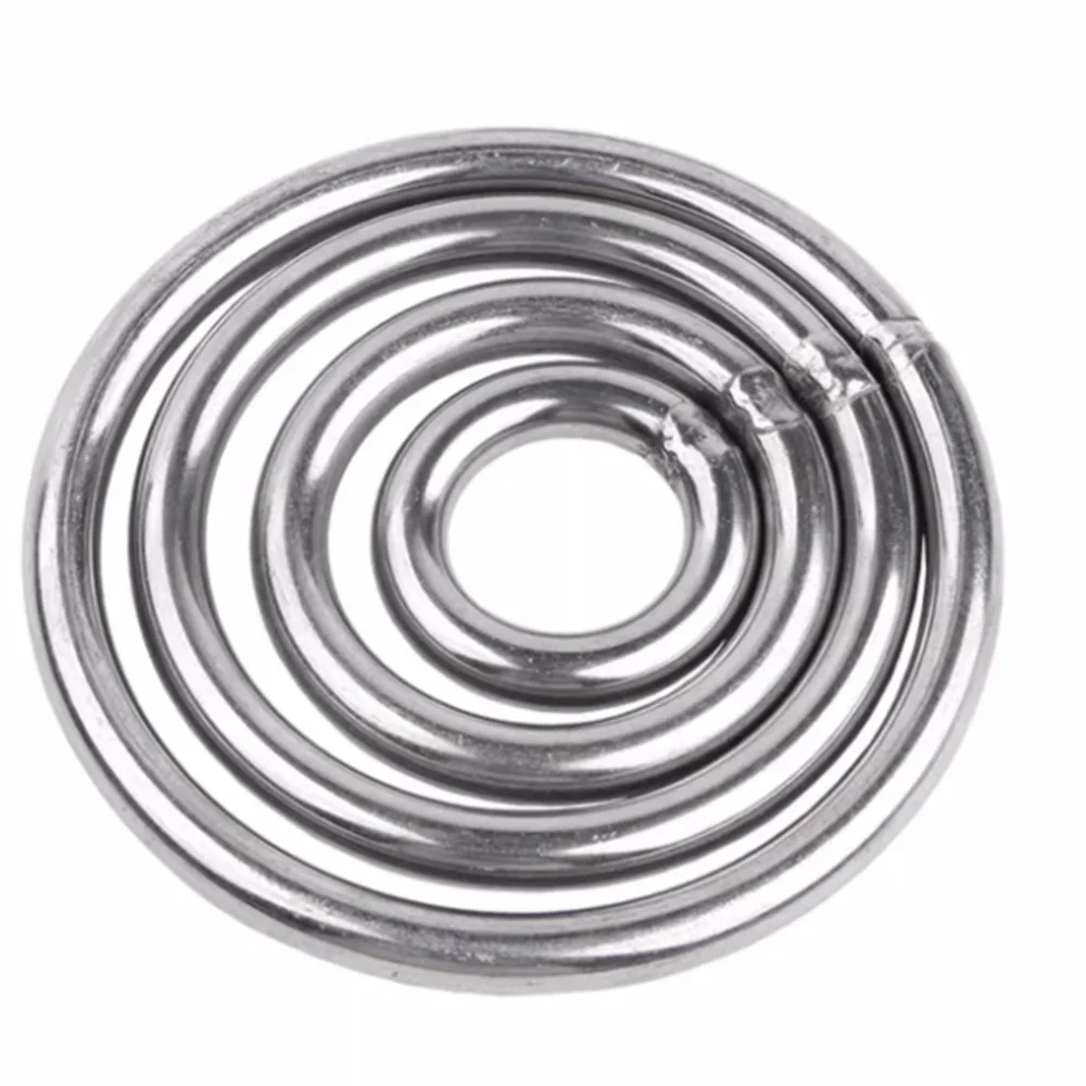 304 Stainless Steel Washer Circular Welded O Ring Smooth Solid Metal O-Ring for DIY Rigging Marine Boat Hammock Solid ORings