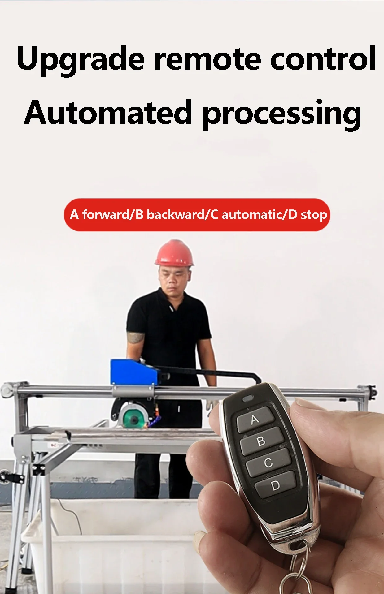 -Macchina da taglio per piastrelle da tavolo, smussatura a getto d'acqua elettrico, smussatura dei bordi, rettifica, taglio ad acqua senza polvere