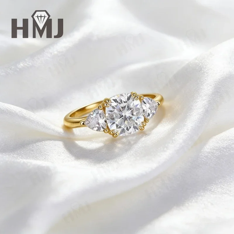 2.6ct Moissanite Ring D Color VVS1 S925 Sterling Silver Cushion Cut Fine Jewelry For Women Anniversary Wedding Band Birthday