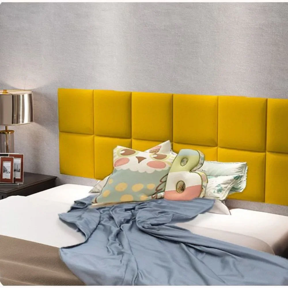 Flannel Fabric Anti-collision Sticker Bedside Tatami Background Wall Self-adhesive Environmental Protection Soft Bag Kids Room