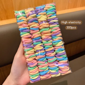300 attaches pour cheveux, haute élasticité, élastiques durables, anneaux pour cheveux, accessoires pour cheveux