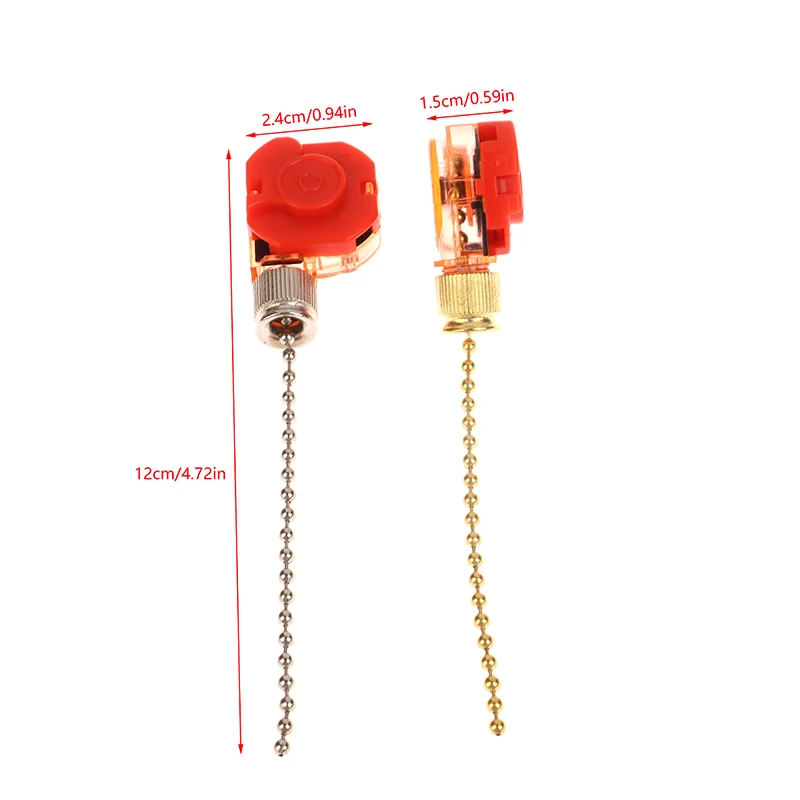 3 Speed Pull Chain Control Brass 4 Wire Ceiling Fan Chain Switch Replacement Speed Control Switch For Fan Wall Lamps Switch