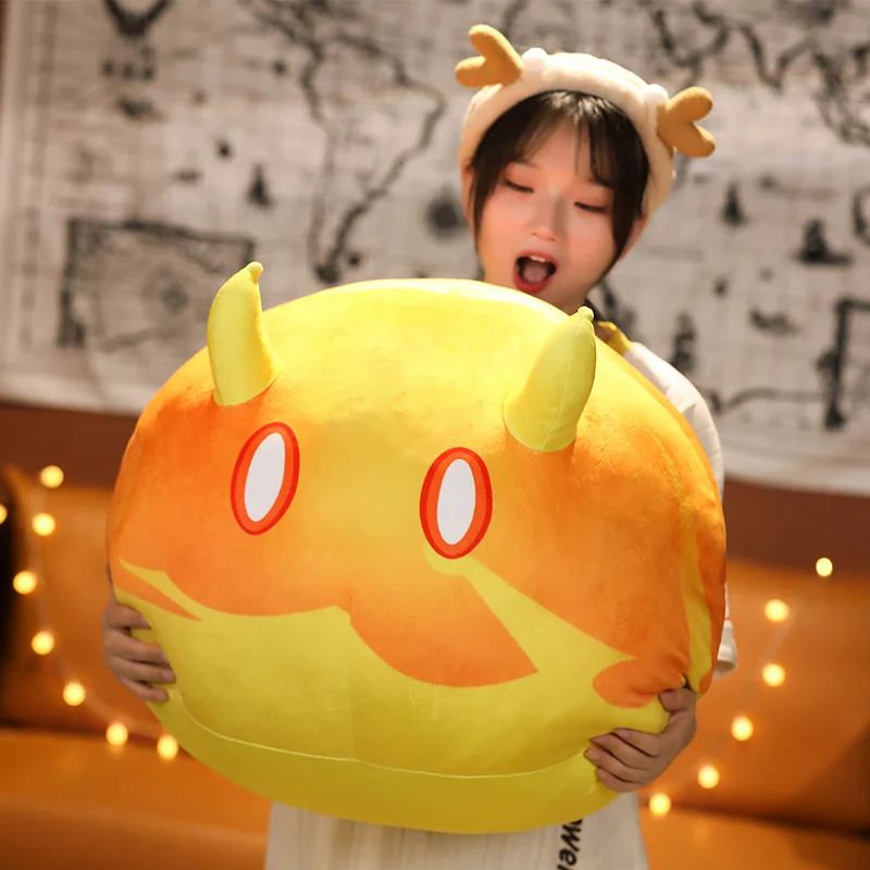 35-65cm Game Genshin Impact Plush Pillow with Hand Warmer Dolls Slime Plushie Toys Stuffed Soft Pillow for Birthday Gifts